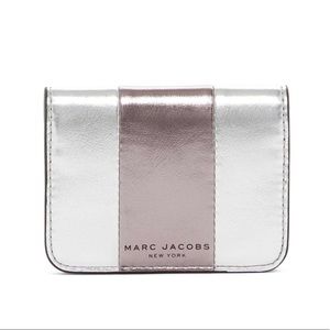 Marc Jacobs Metallic Folded Leather CC Wallet